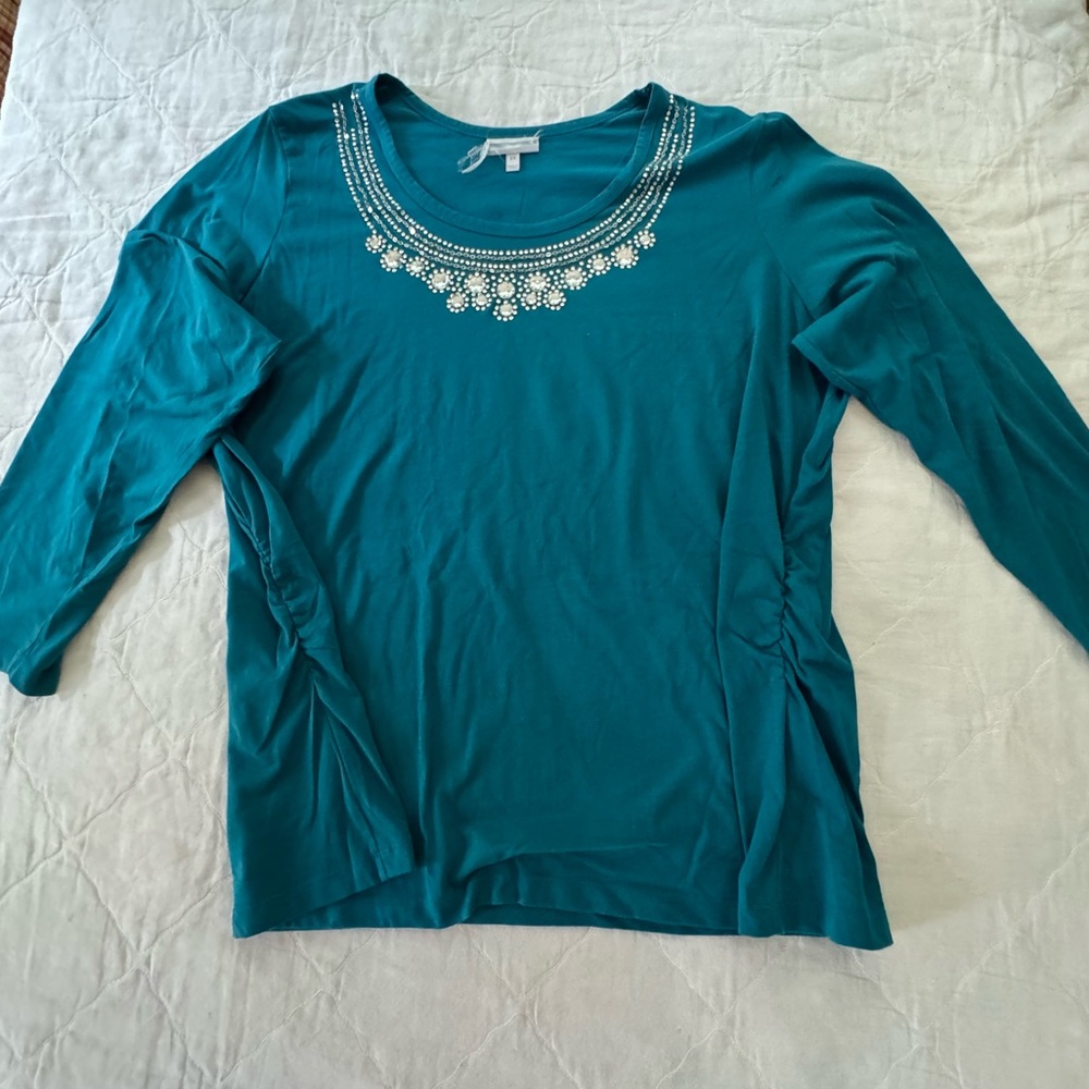 Teal Longsleeve Tshirt, size 2X